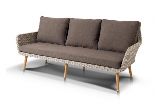 MR1002148 диван из искусственного ротанга трехместный, цвет коричневый